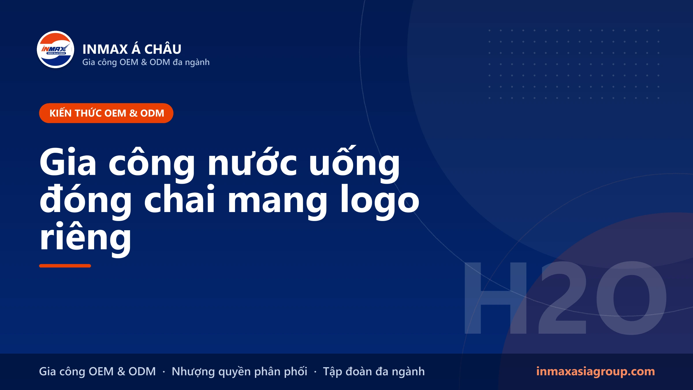 Gia công nước uống đóng chai PET in logo nhãn riêng cho doanh nghiệp