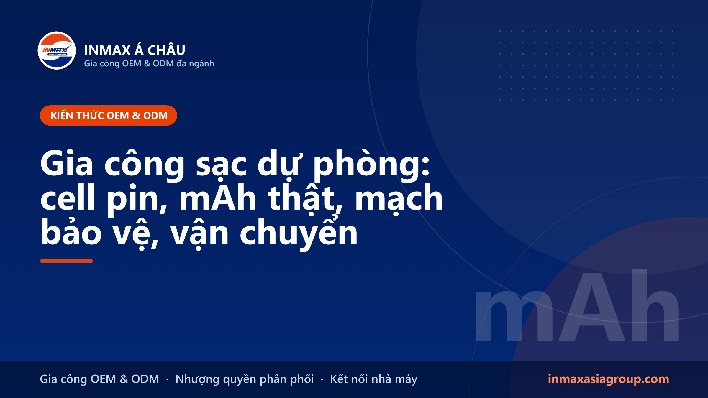 Gia công sạc dự phòng mang thương hiệu riêng cho thương hiệu phụ kiện điện thoại